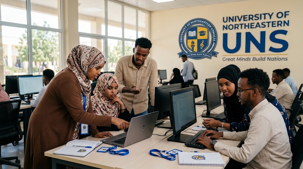 Students working together in a computer lab